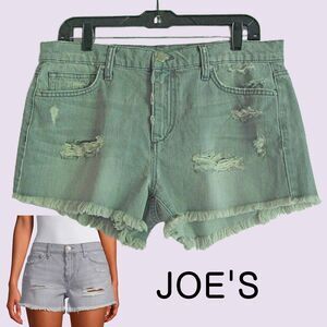 JOE's NEW GABRIELLE Grunge Distressed Denim Cut Off Shorts 30